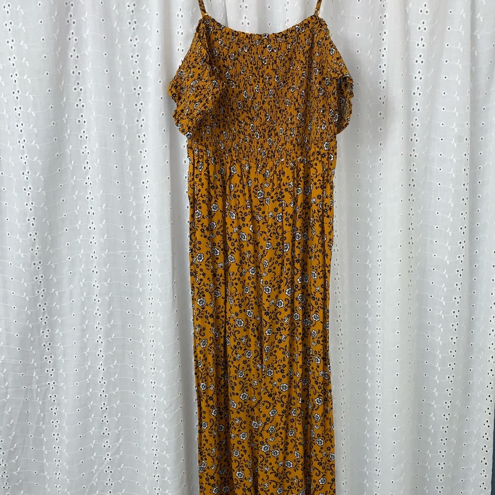Yellow floral jumpsuit